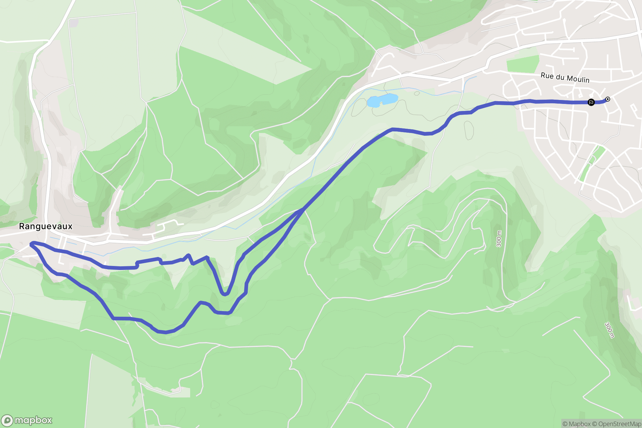 Fameck : carte du parcours de randonnée - France
