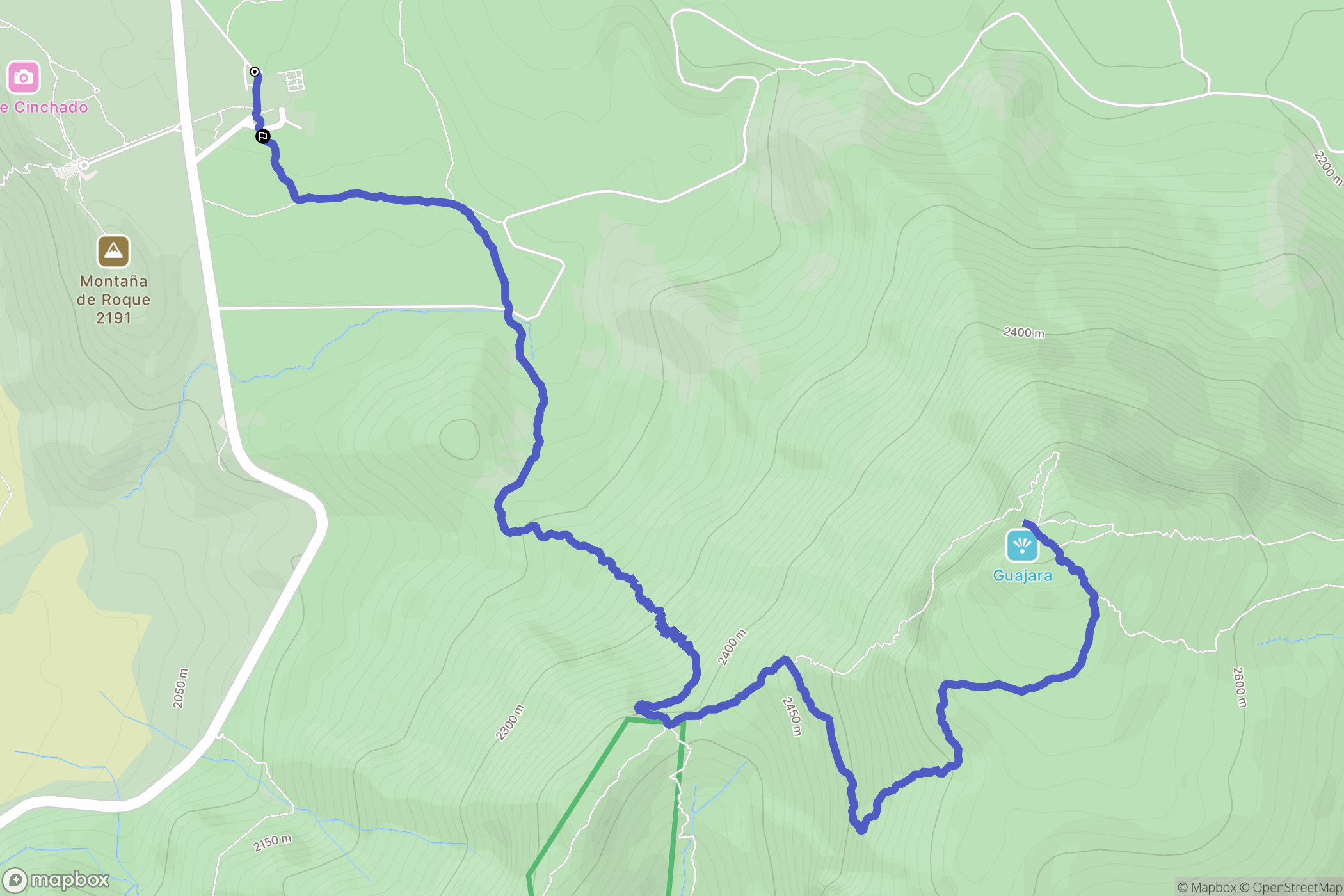 Paradores Cañadas del Teide : carte du parcours de randonnée - Spain
