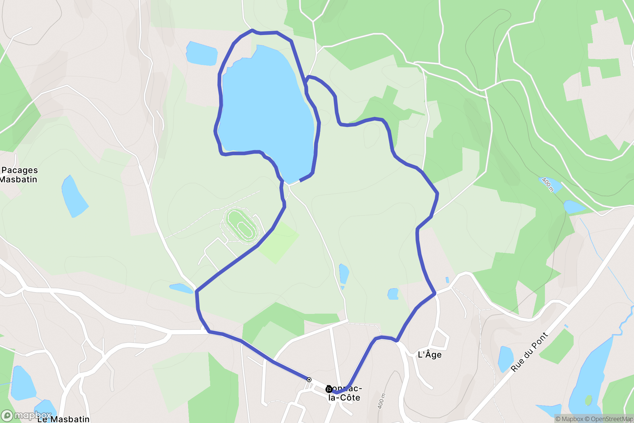 Bonnac-la-Côte : carte du parcours de randonnée - France