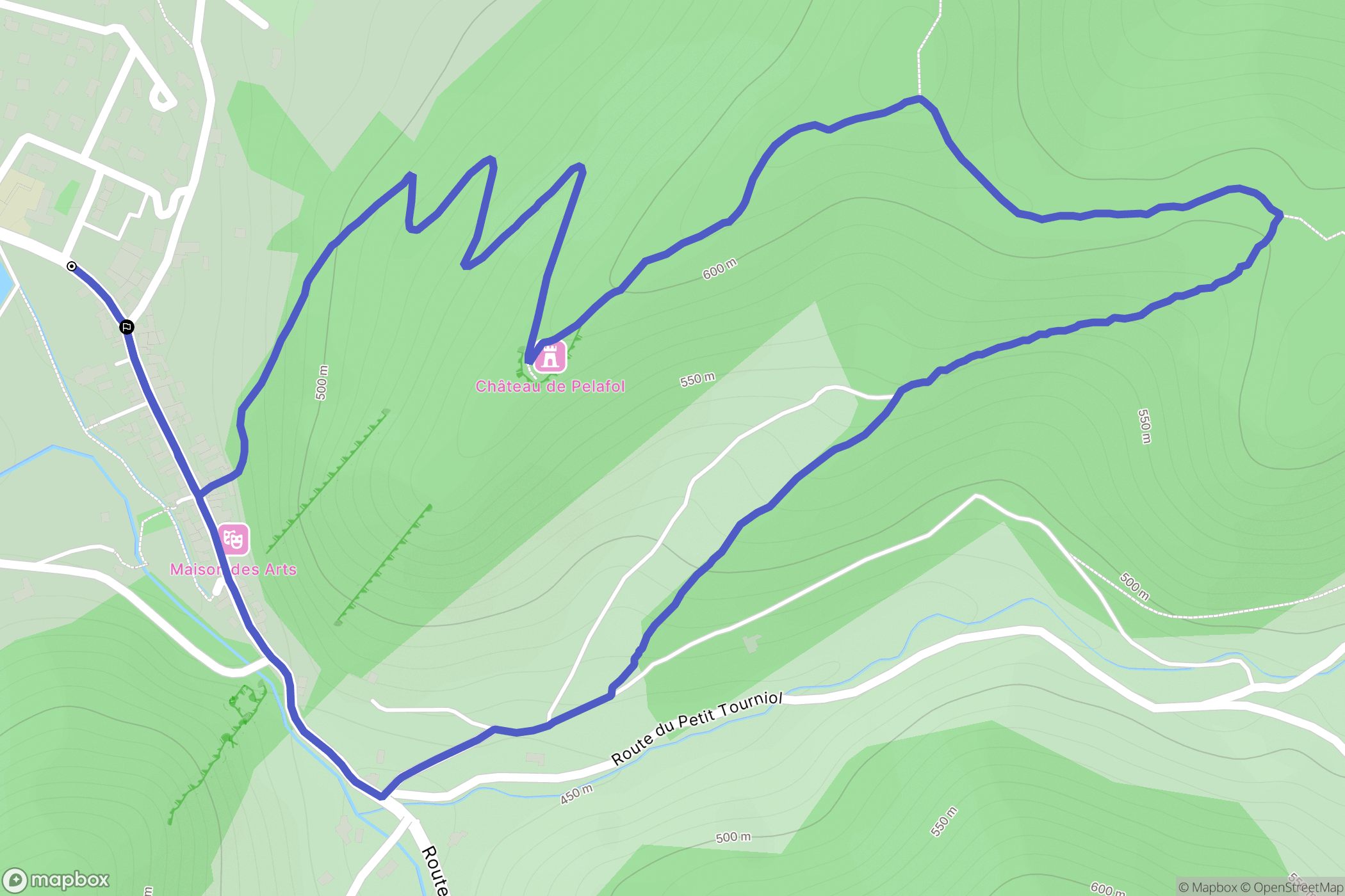 Barbières : carte du parcours de randonnée - France