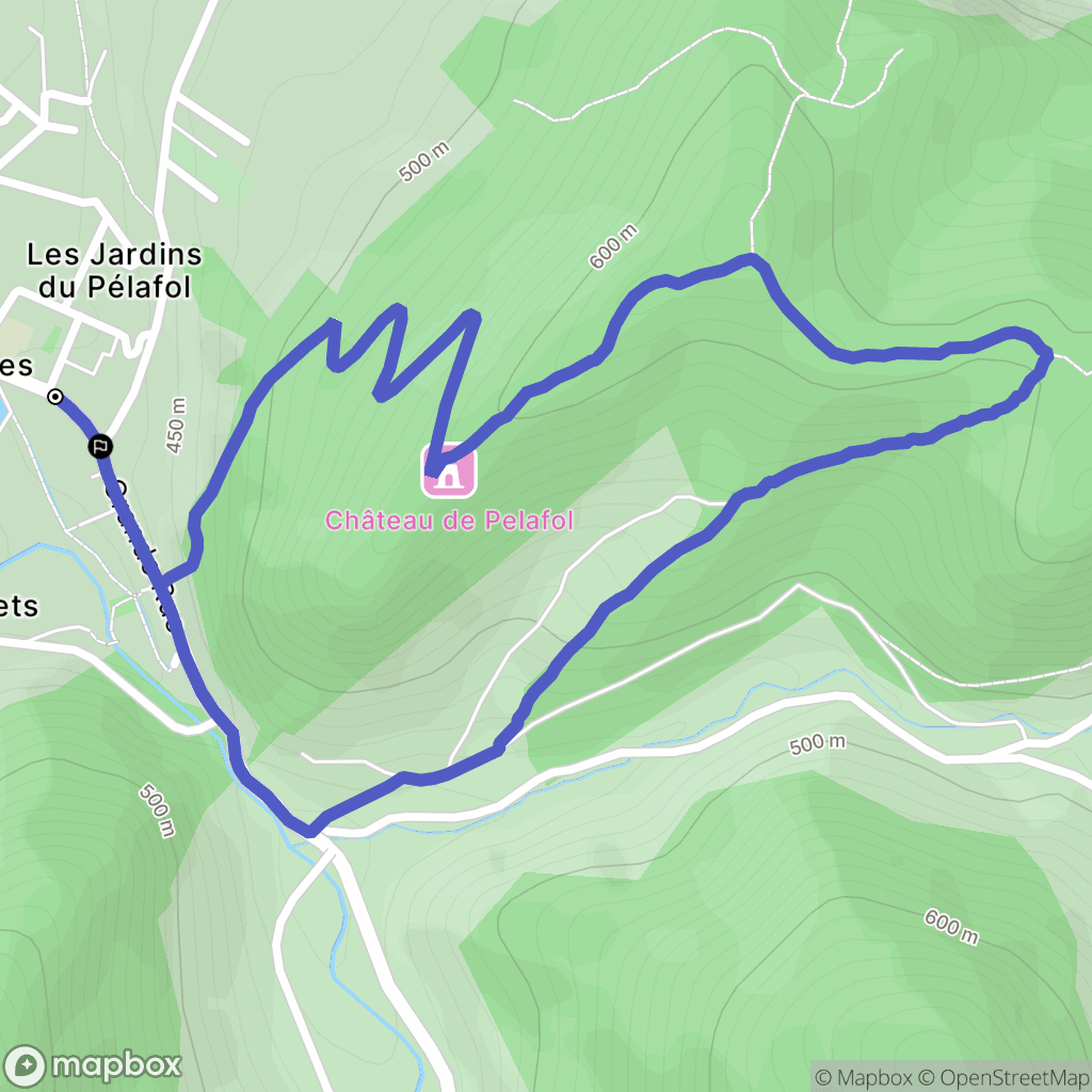Barbières : carte du parcours de randonnée - France