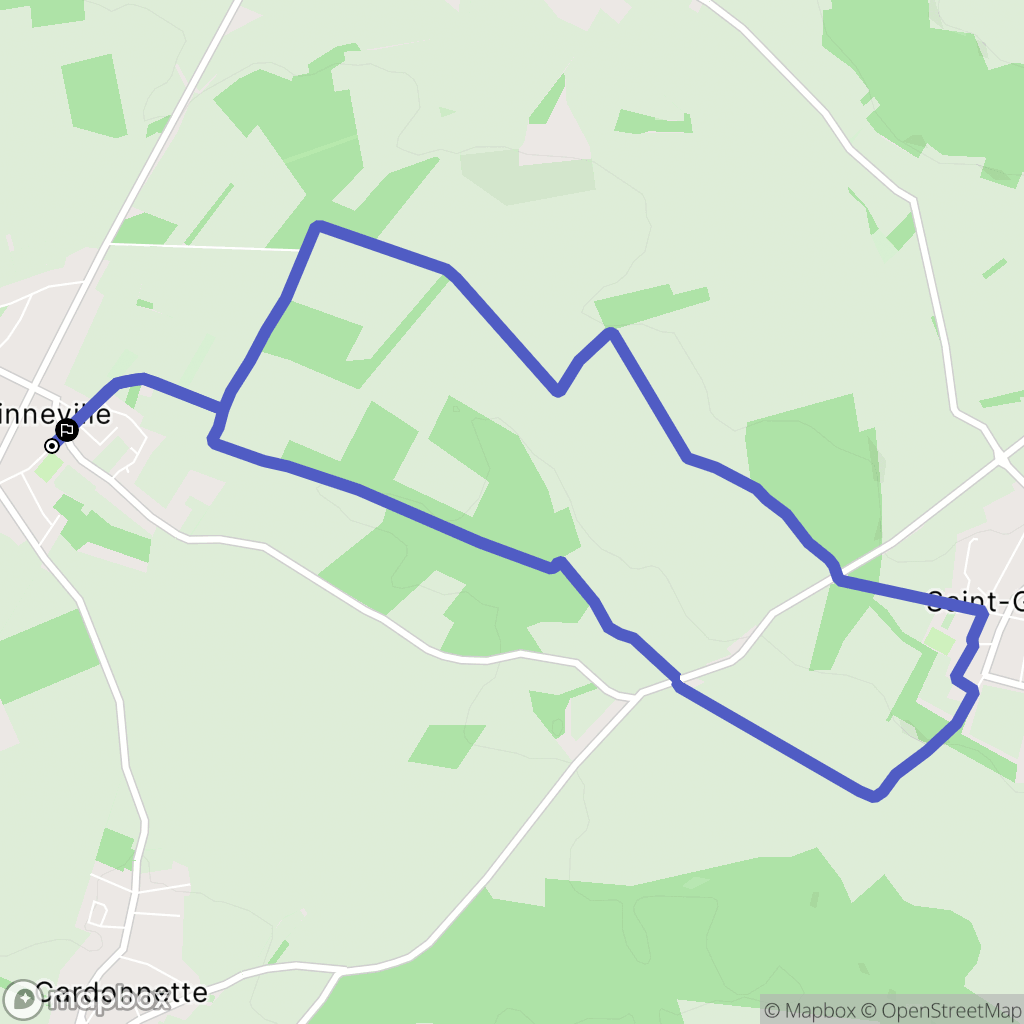 Rainneville : carte du parcours de randonnée - France