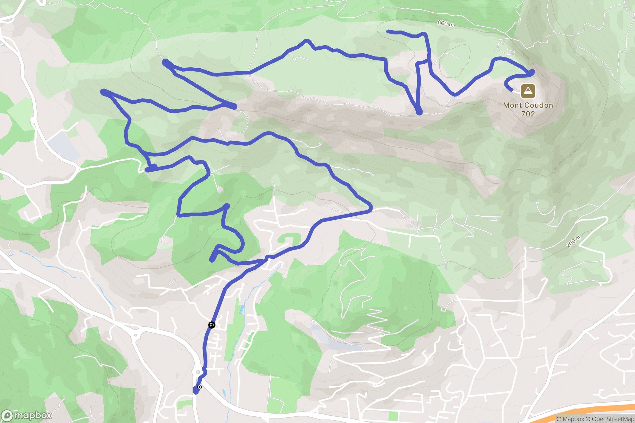 La Valette-du-Var : carte du parcours de randonnée - France