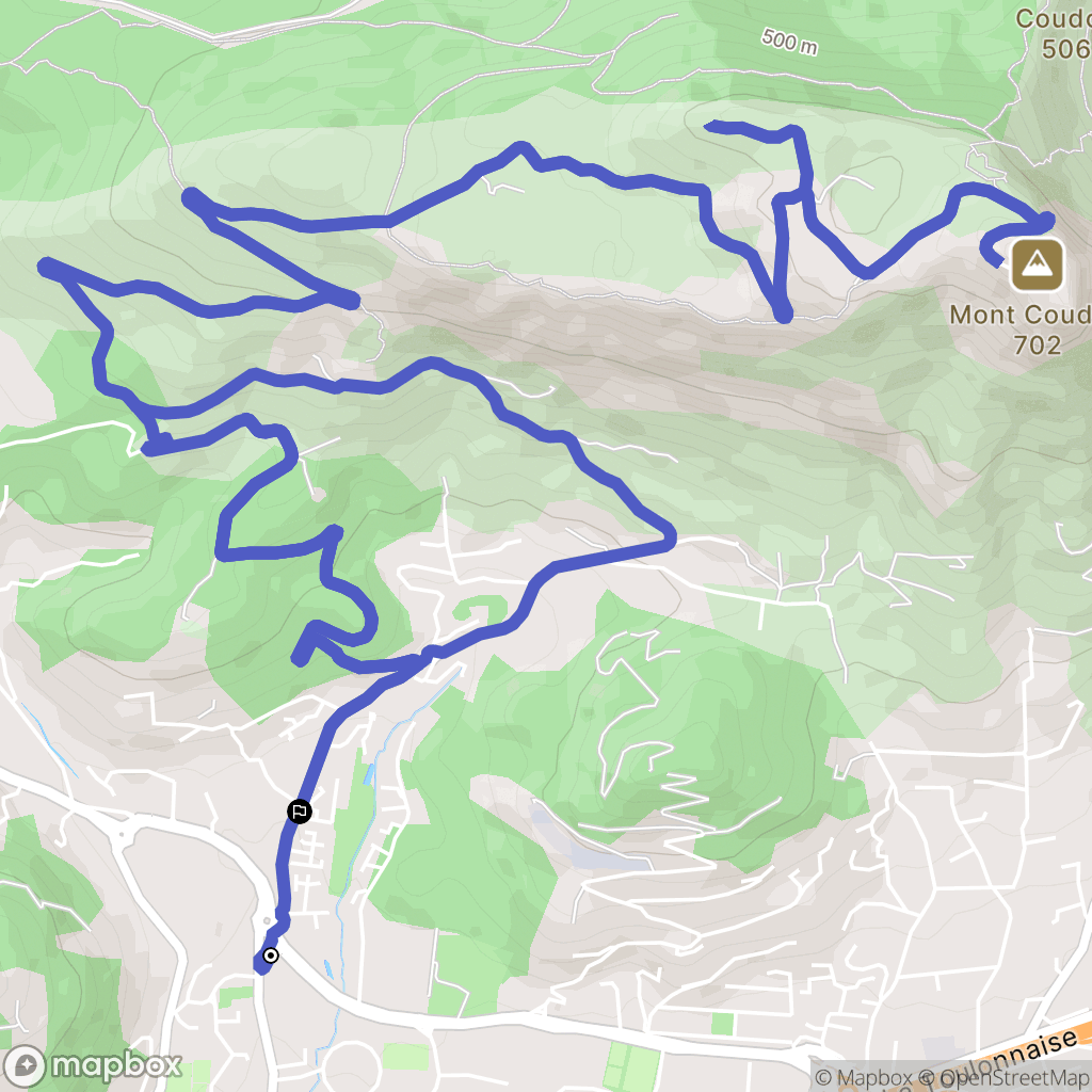 La Valette-du-Var : carte du parcours de randonnée - France