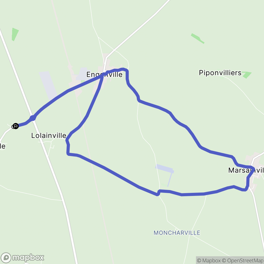 Engenville : carte du parcours de randonnée - France