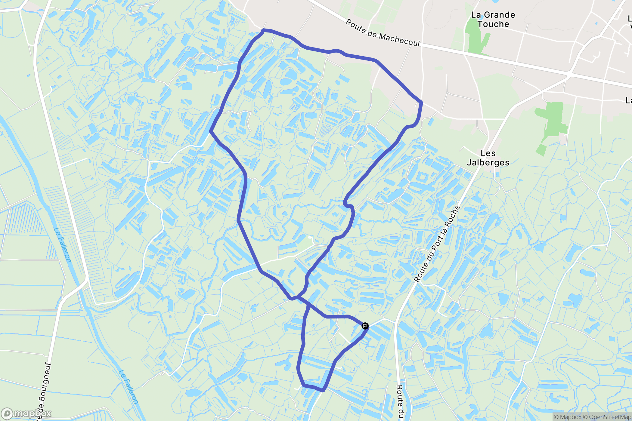 Villeneuve-en-Retz : carte du parcours de randonnée - France