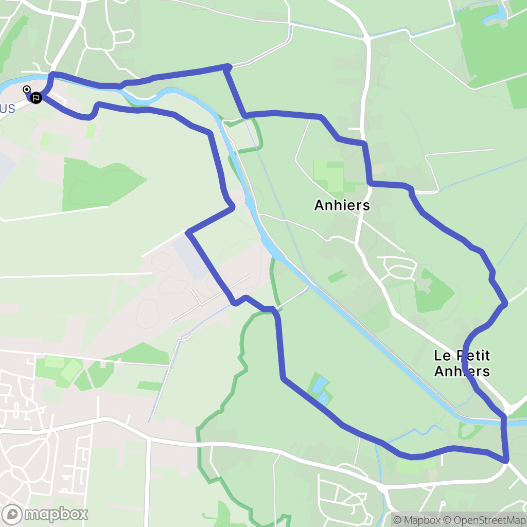Douai : carte du parcours de randonnée - France