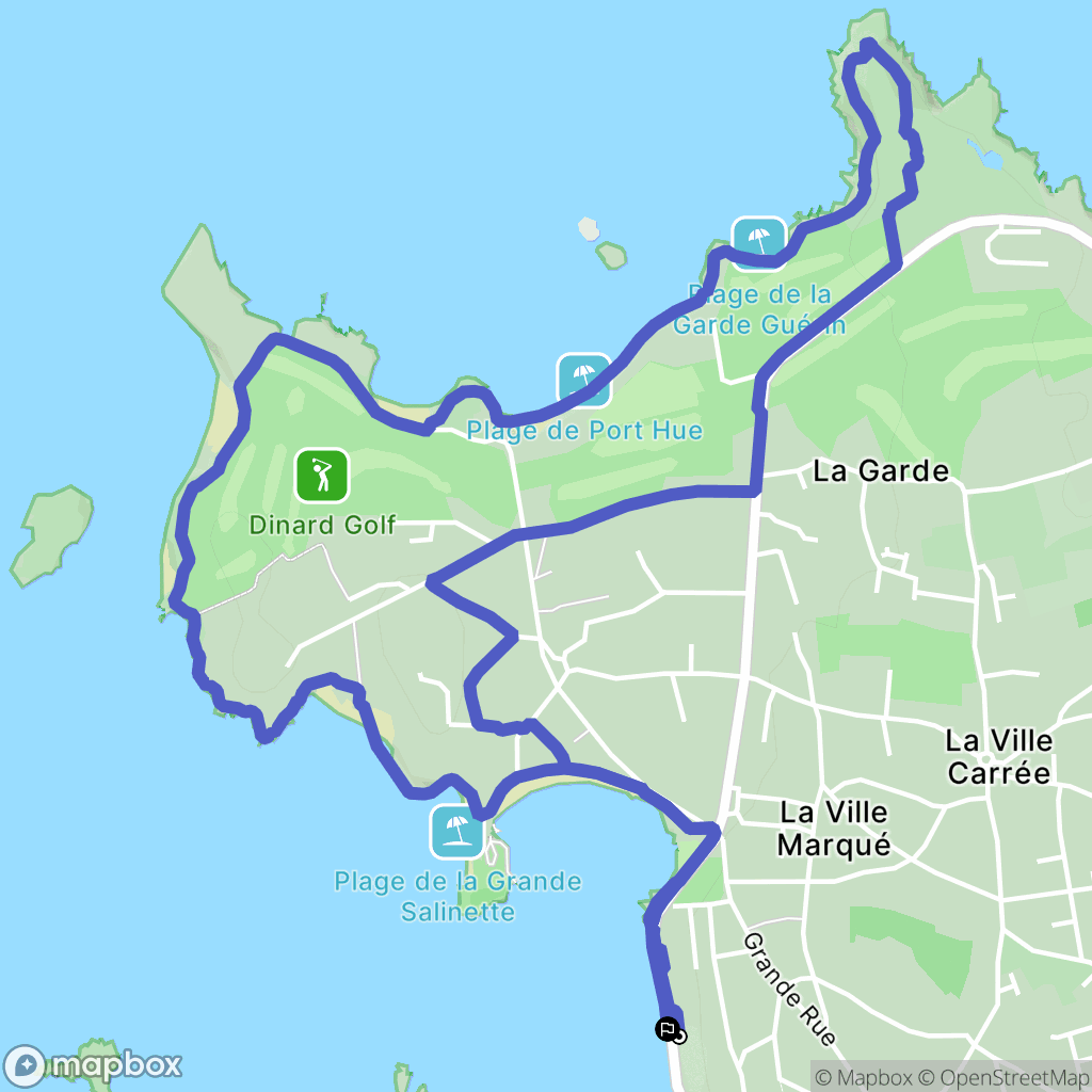 Saint-Briac-sur-Mer : carte du parcours de randonnée - France
