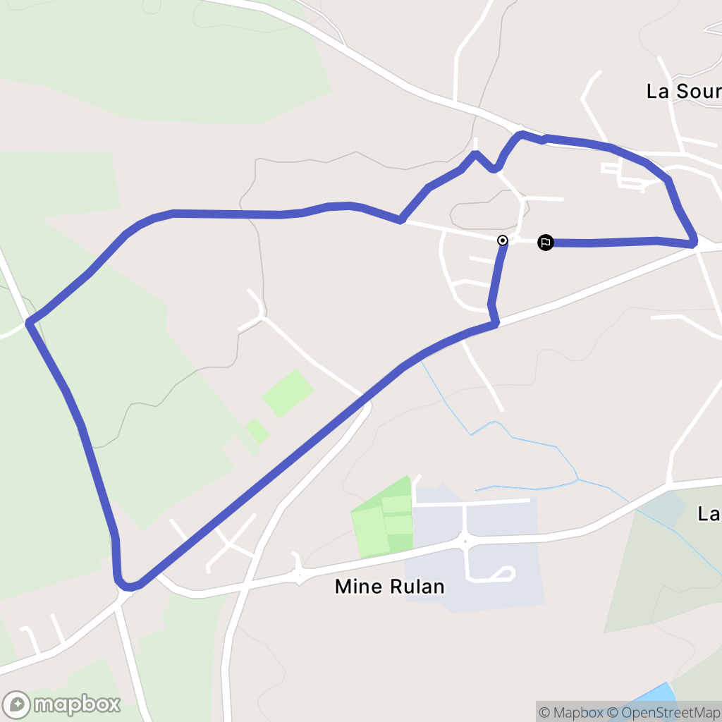 Scaër : carte du parcours de randonnée - France