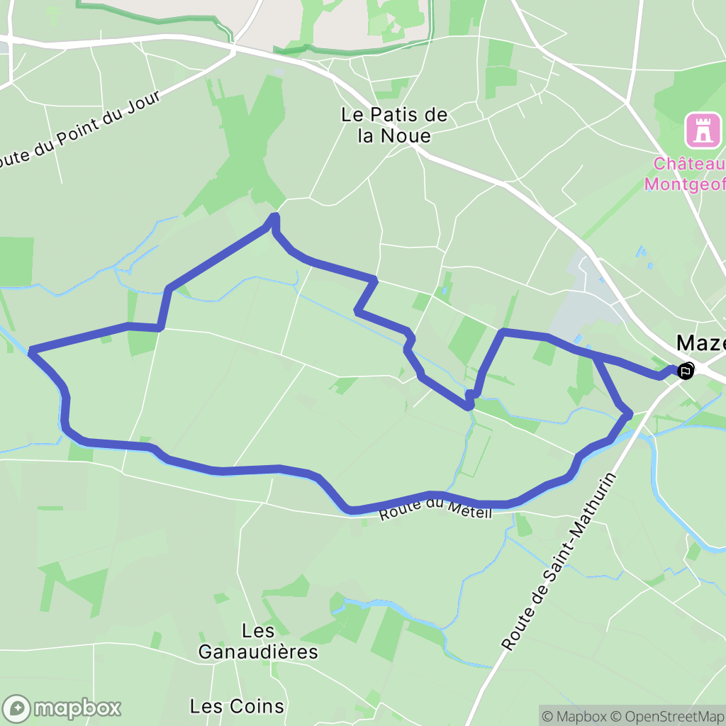 Mazé-Milon : carte du parcours de randonnée - France