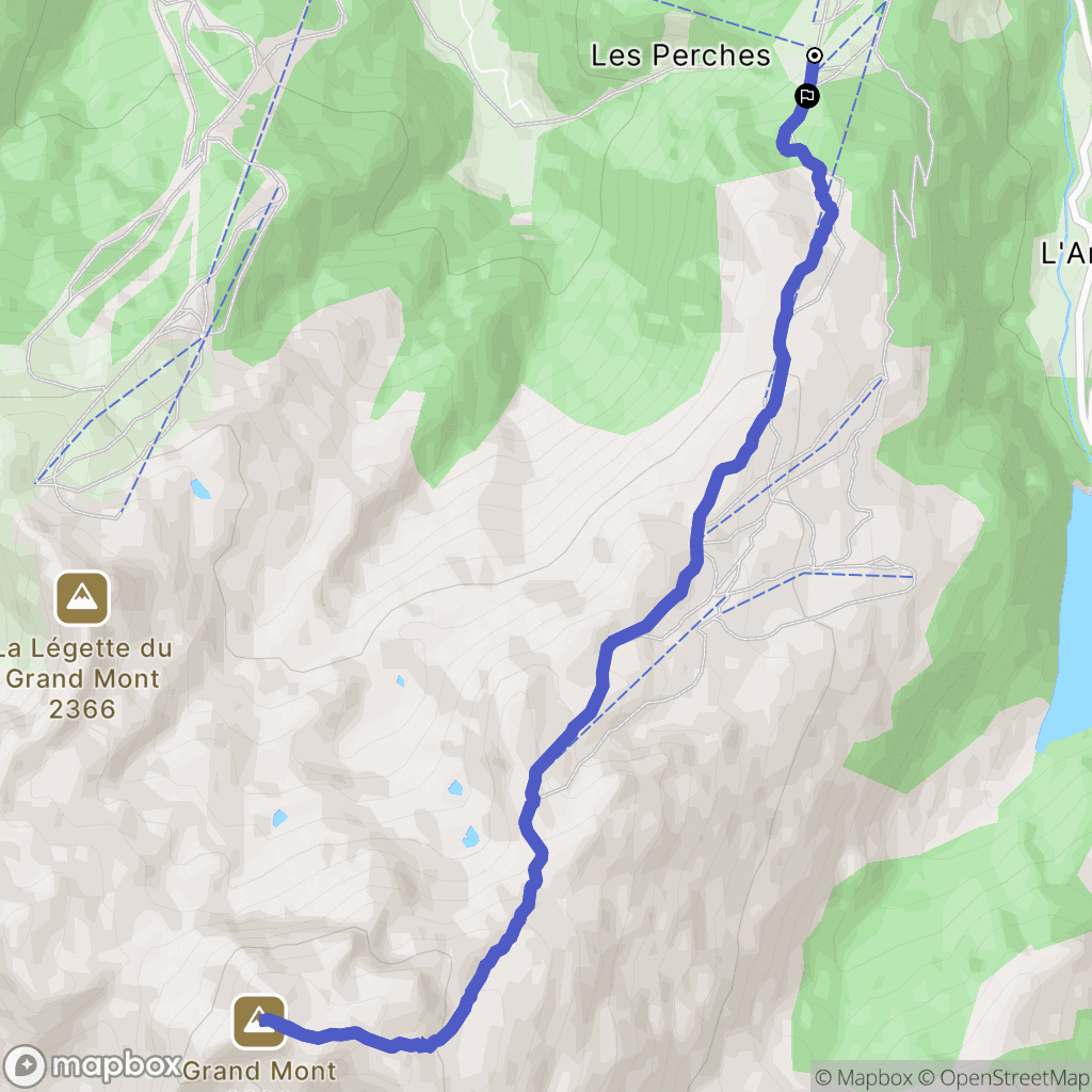 Beaufort : carte du parcours de randonnée - France