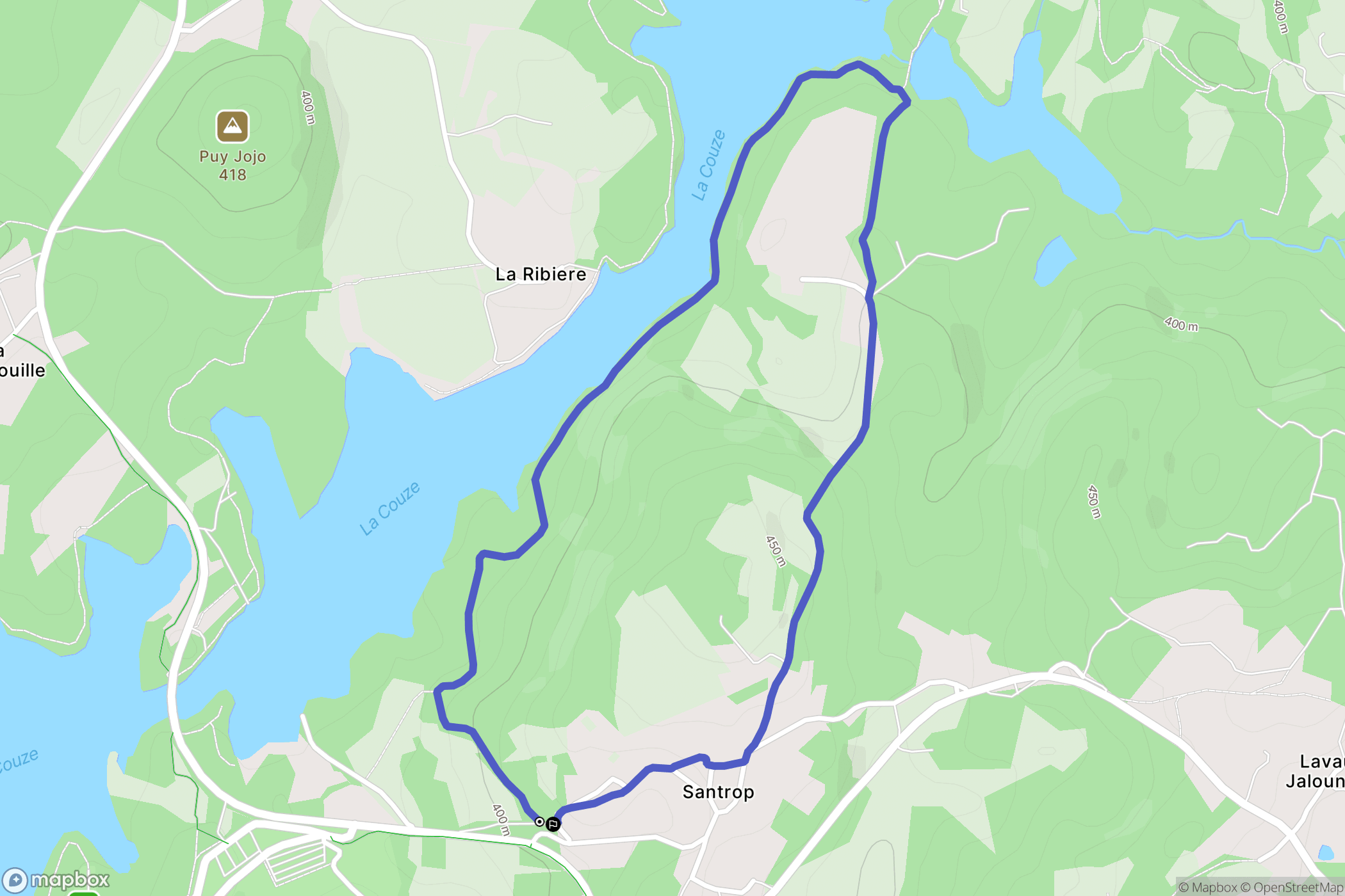 Razès : carte du parcours de randonnée - France