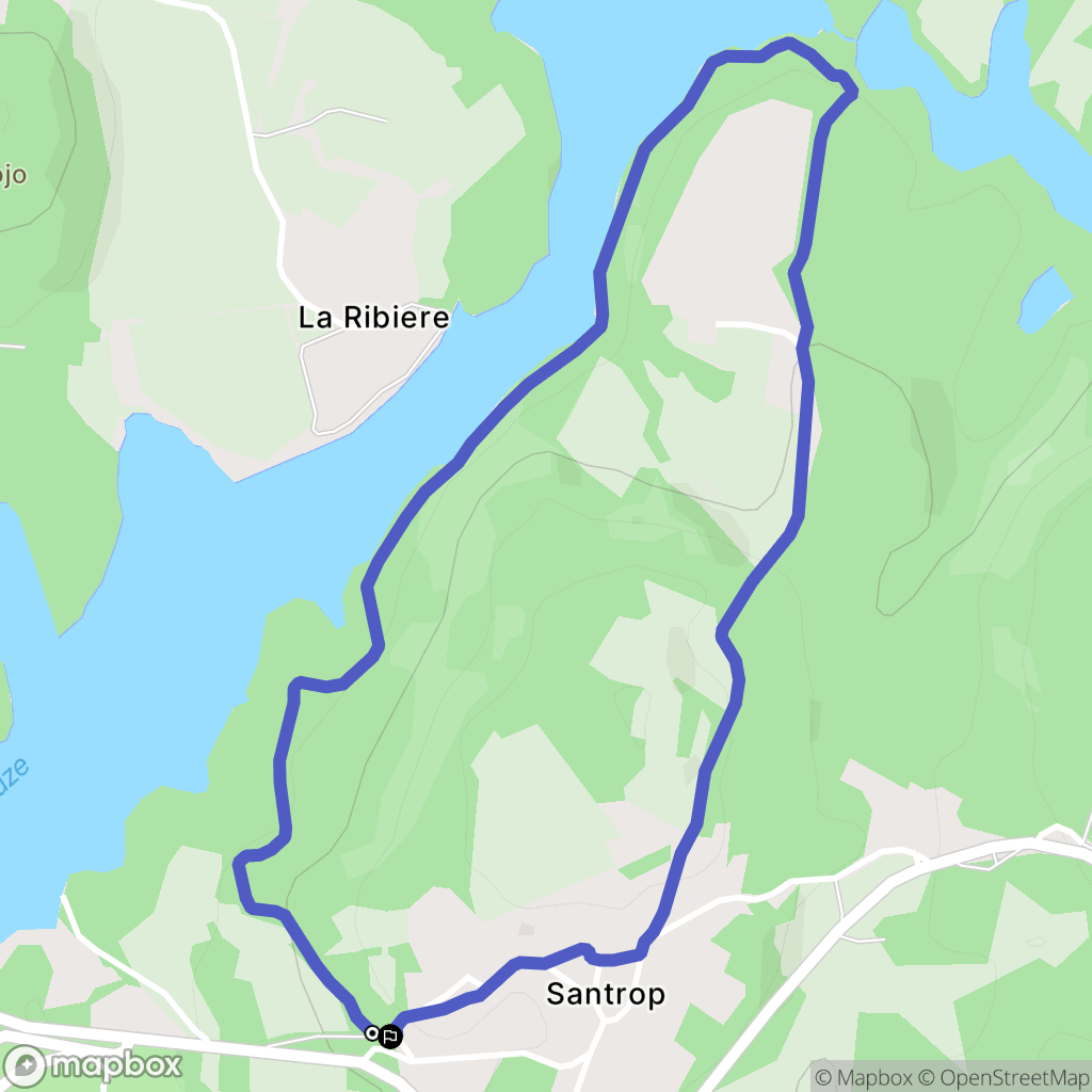 Razès : carte du parcours de randonnée - France