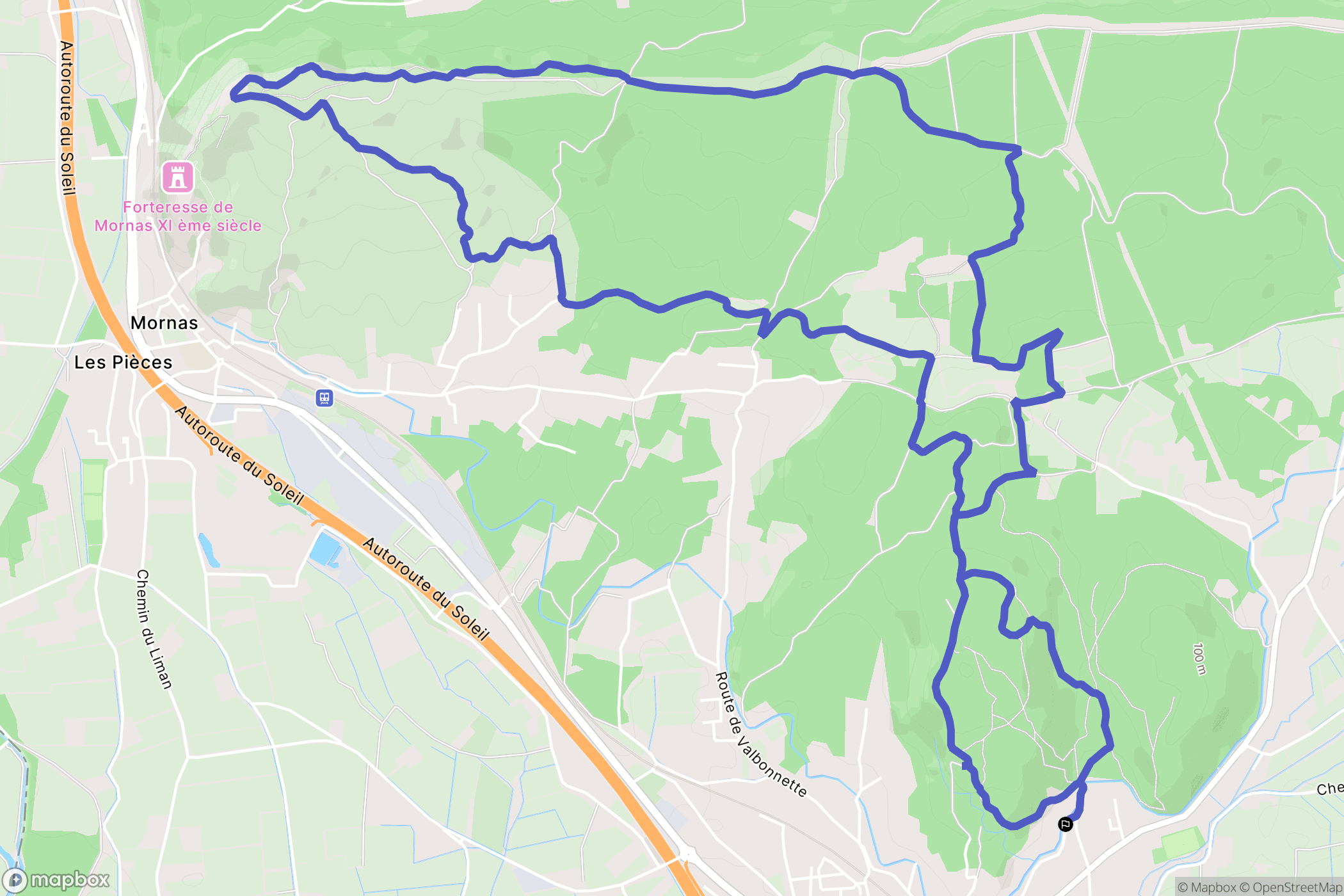 Piolenc : carte du parcours de randonnée - France