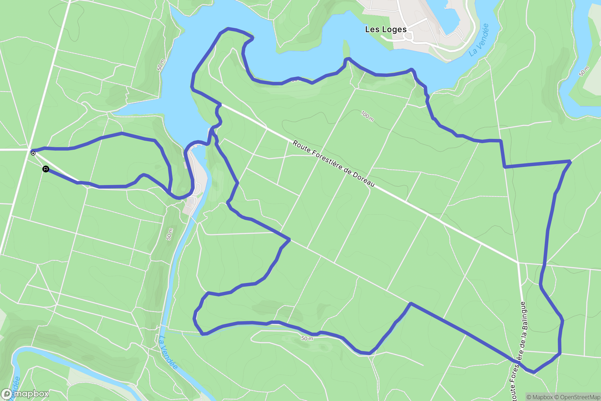 Pissotte : carte du parcours de randonnée - France