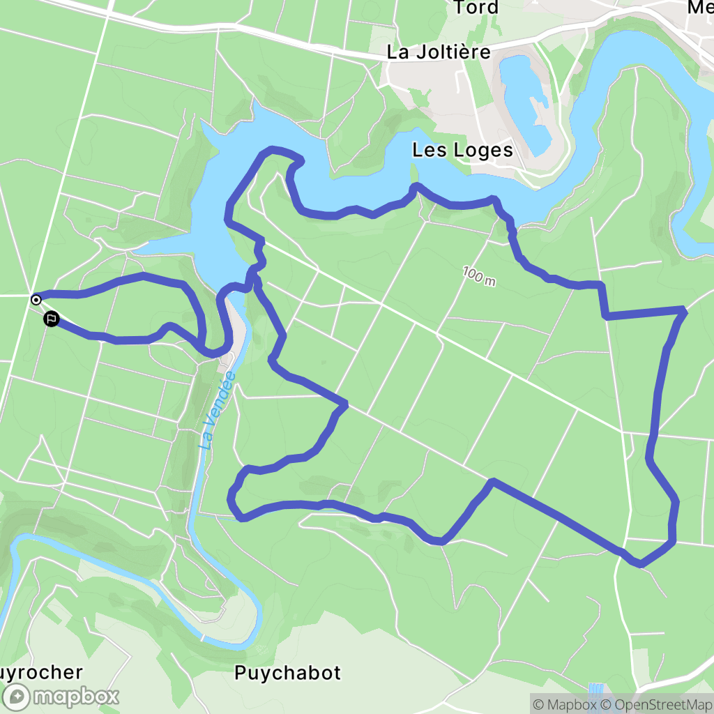 Pissotte : carte du parcours de randonnée - France