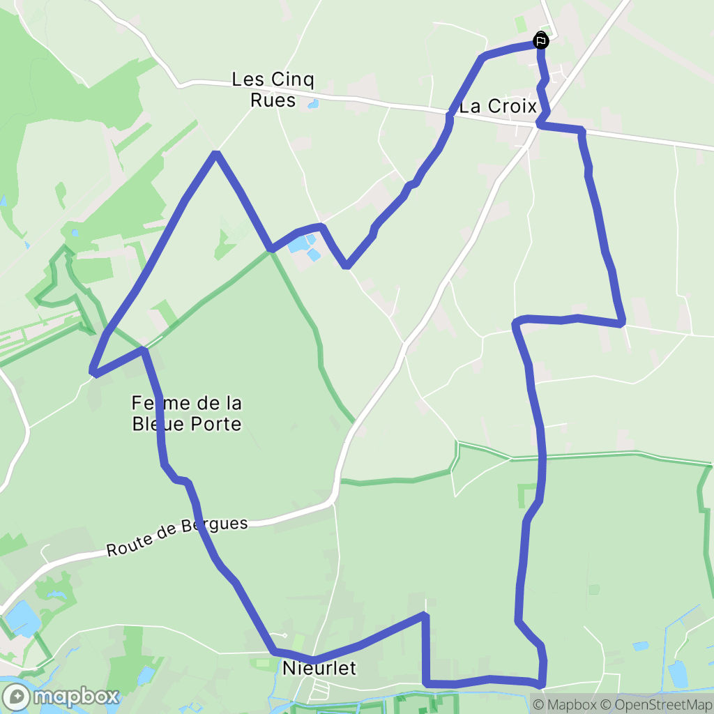 Lederzeele : carte du parcours de randonnée - France
