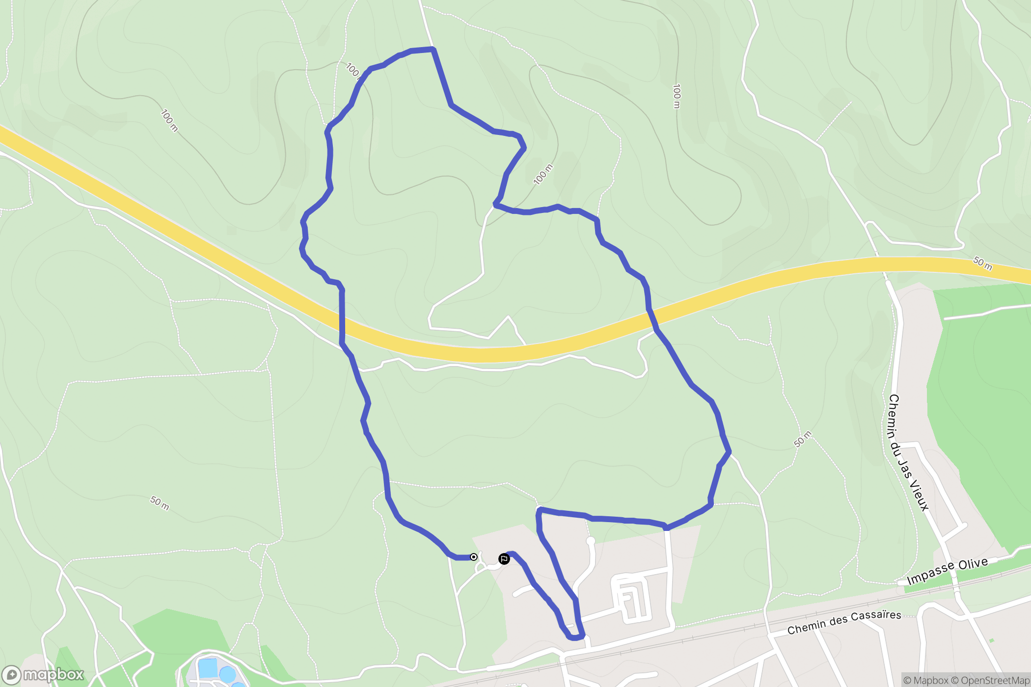 Carry-le-Rouet : carte du parcours de randonnée - France
