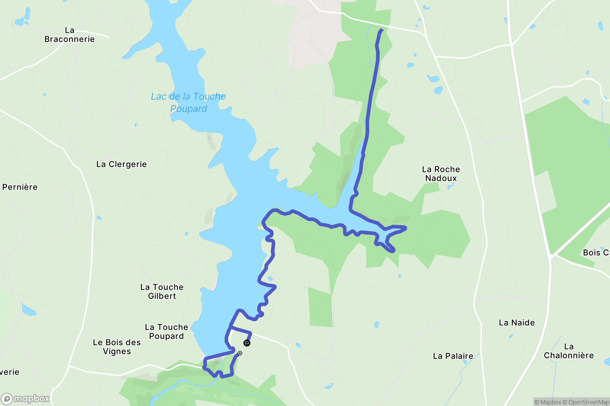 Exireuil : carte du parcours de randonnée - France