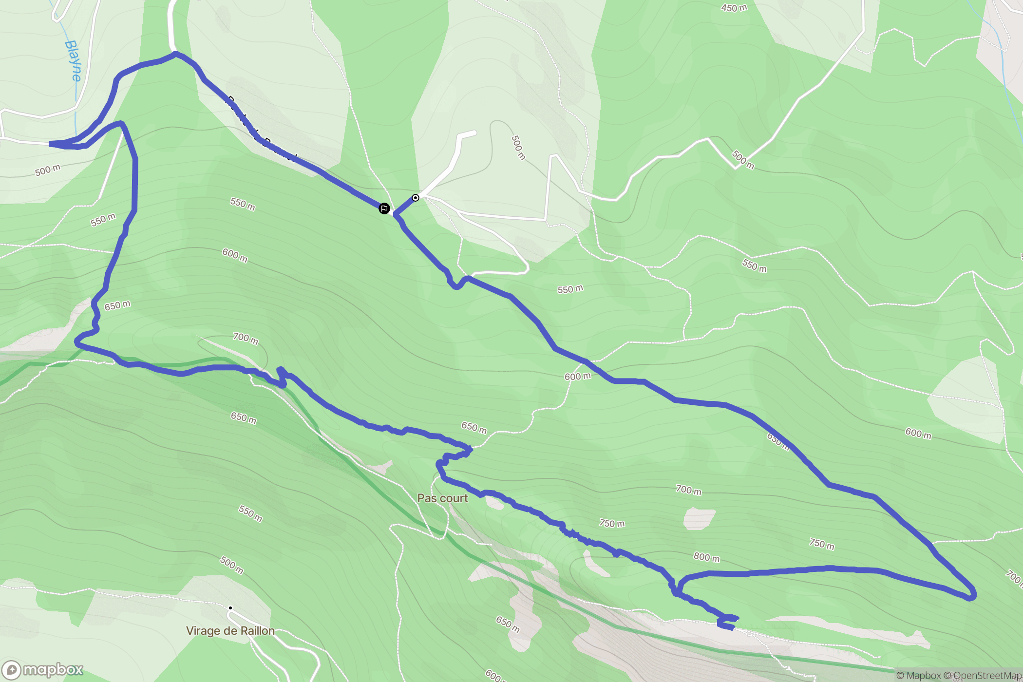 Piégros-la-Clastre : carte du parcours de randonnée - France