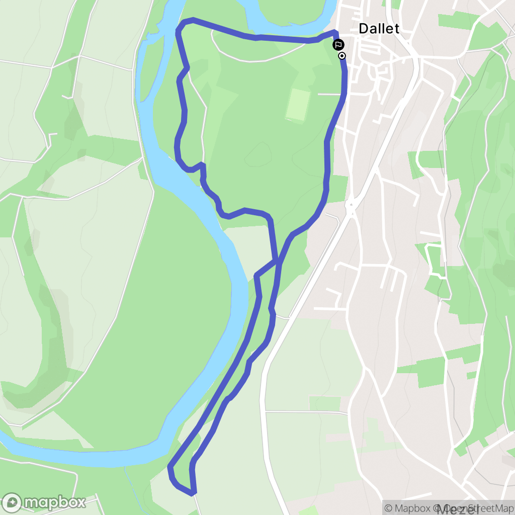 Mur-sur-Allier : carte du parcours de randonnée - France