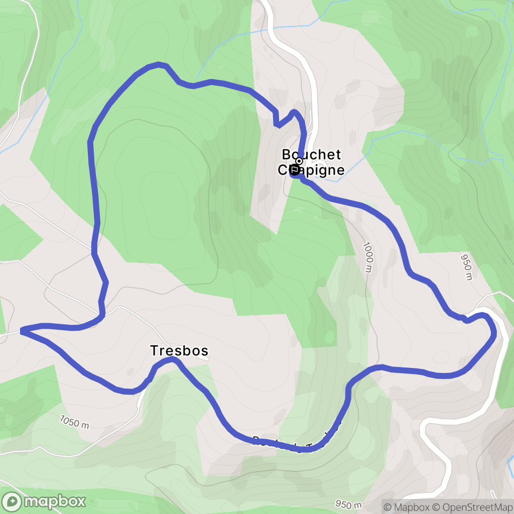 Saint Bonnet-Laval : carte du parcours de randonnée - France