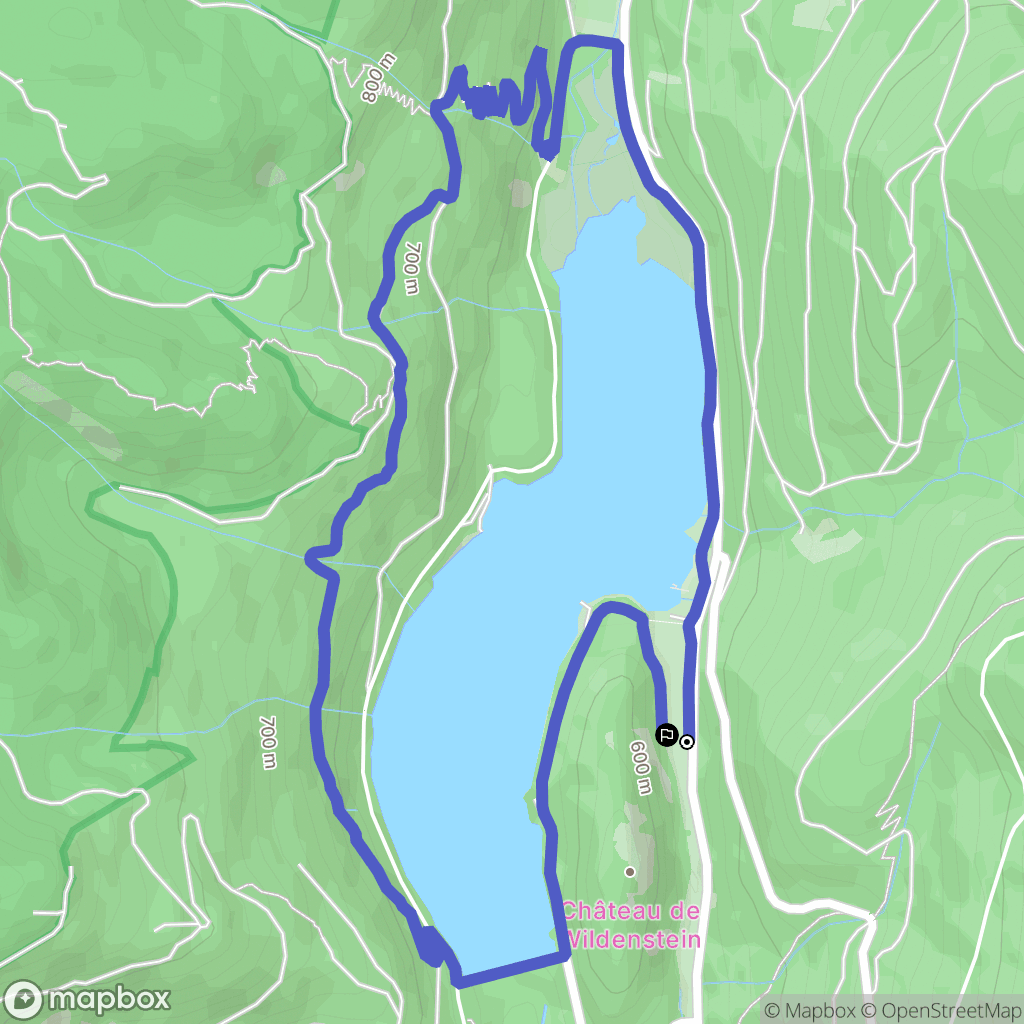 Kruth : carte du parcours de randonnée - France