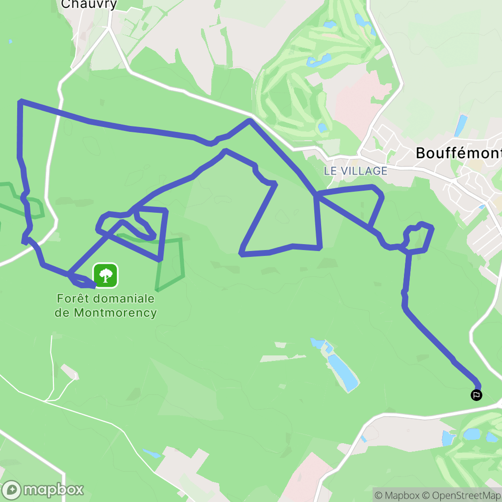 Domont : carte du parcours de randonnée - France