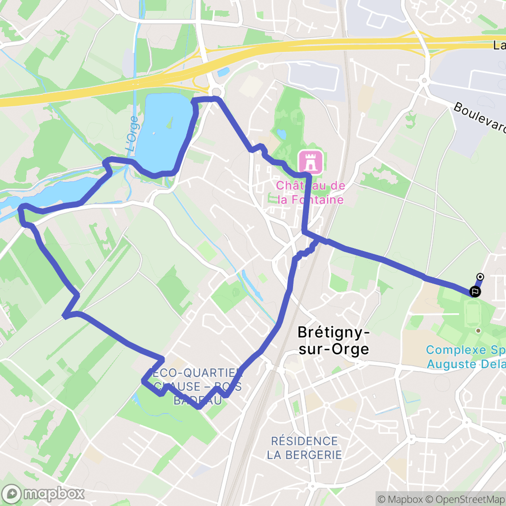 Le Plessis-Pâté : carte du parcours de randonnée - France