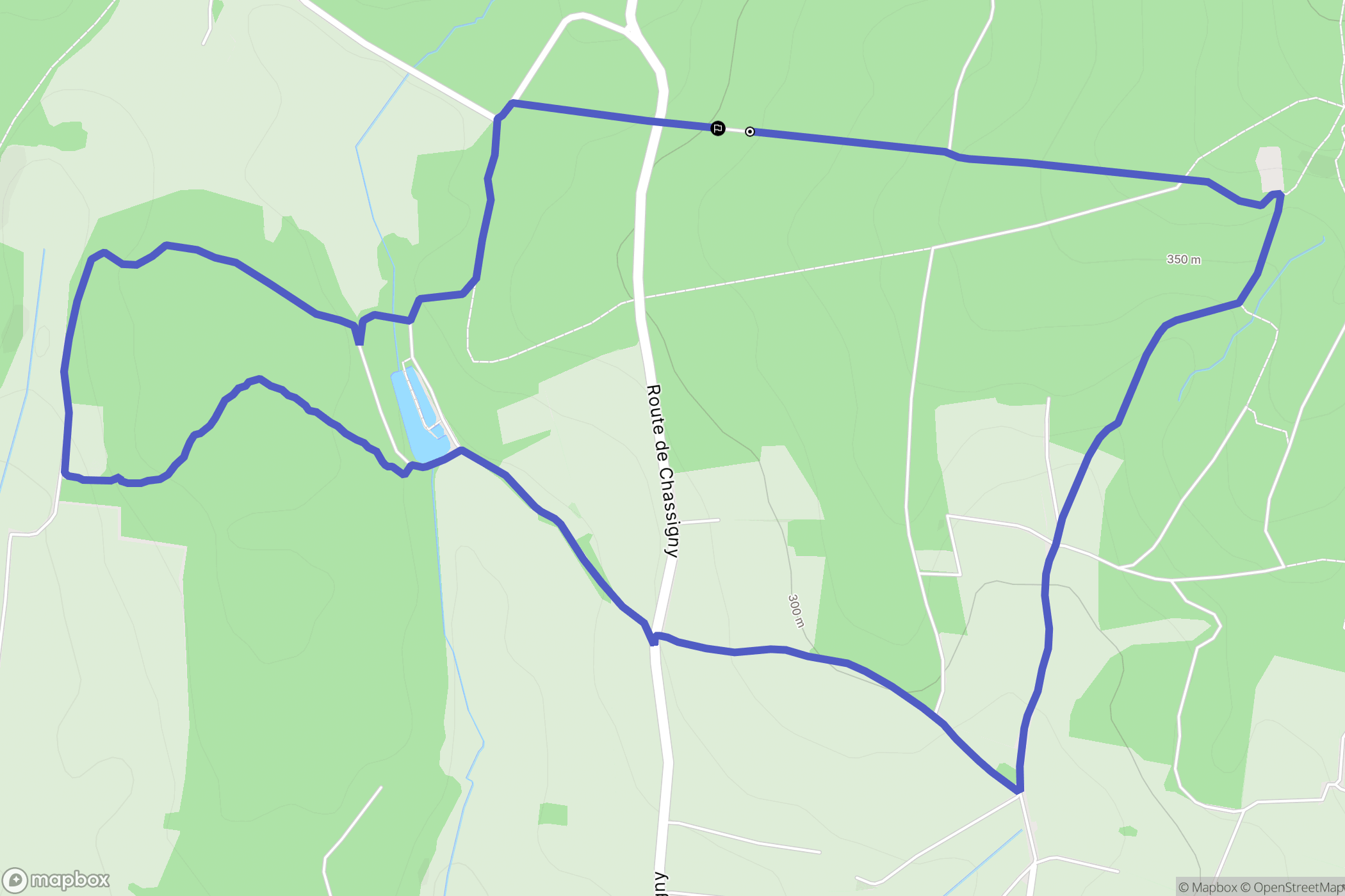 Péronne : carte du parcours de randonnée - France