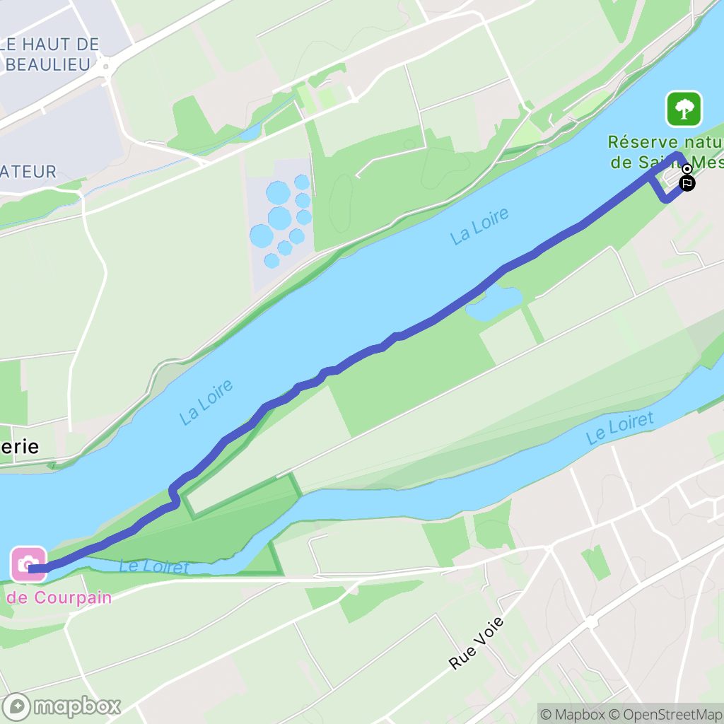 Saint-Pryvé-Saint-Mesmin : carte du parcours de randonnée - France