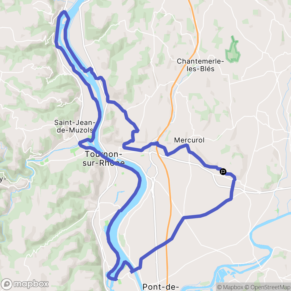 Chanos-Curson : carte du parcours de randonnée - France