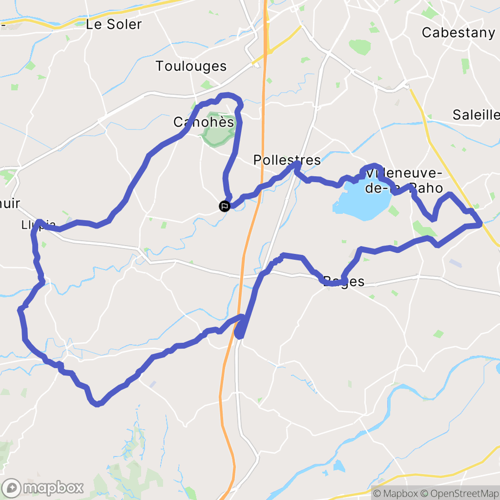 Ponteilla : carte du parcours de randonnée - France