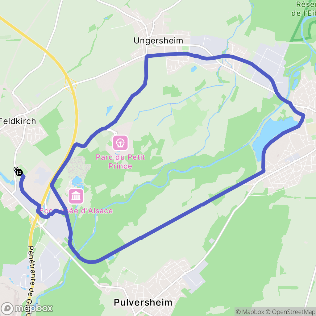 Feldkirch : carte du parcours de randonnée - France