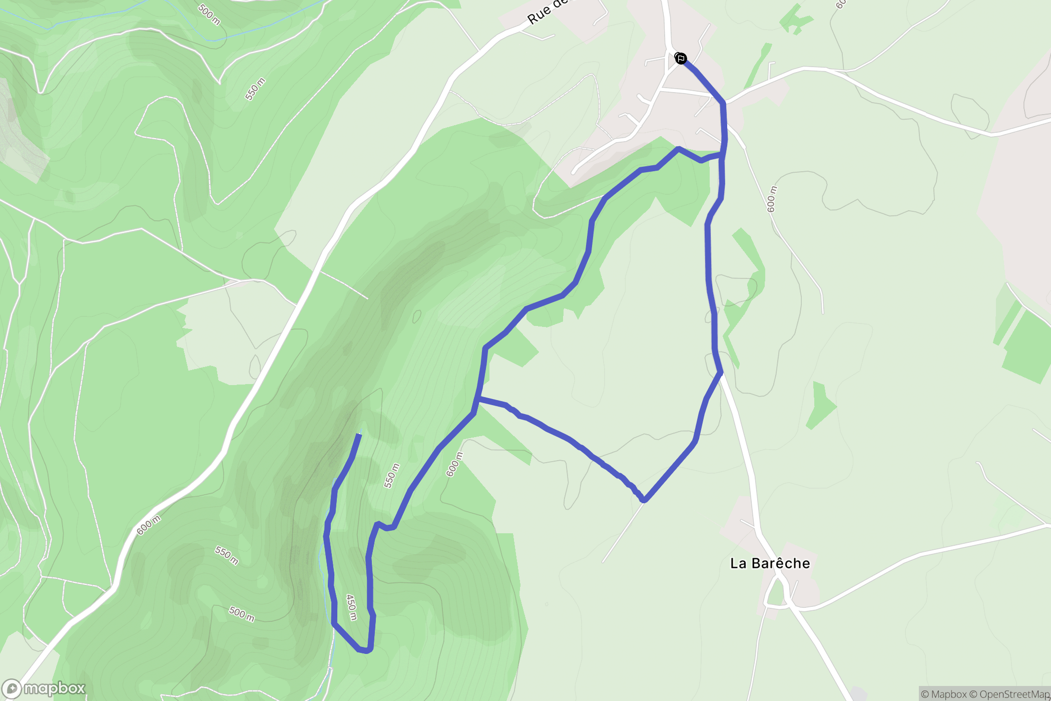 Durnes : carte du parcours de randonnée - France