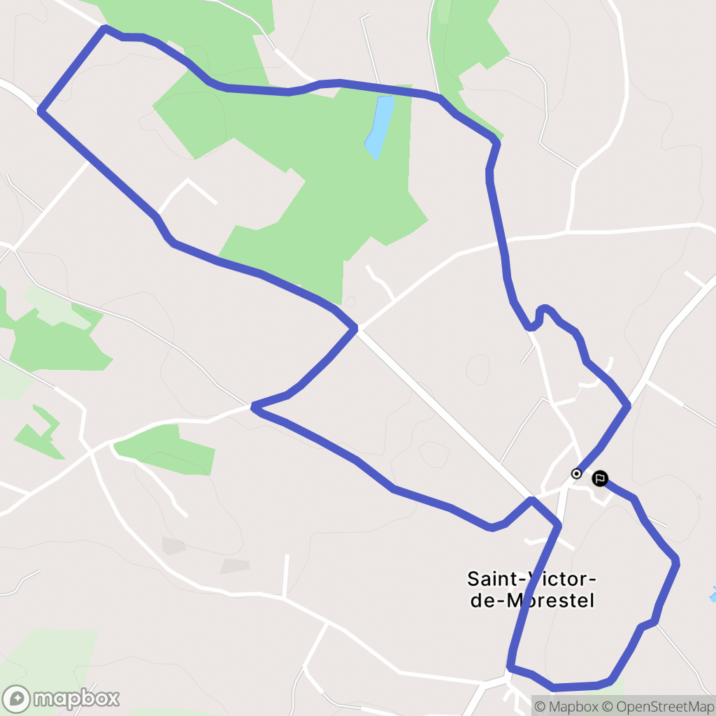 Saint-Victor-de-Morestel : carte du parcours de randonnée - France