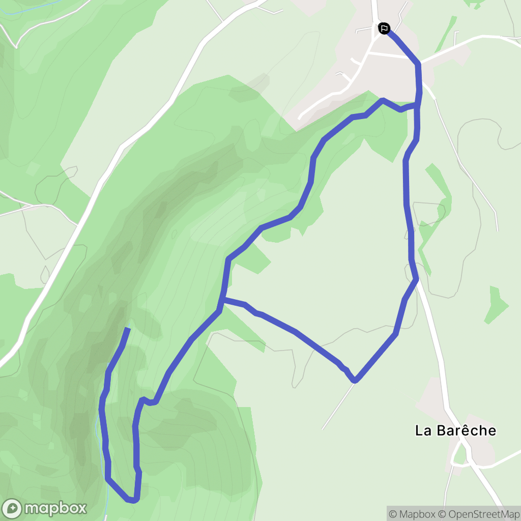 Durnes : carte du parcours de randonnée - France