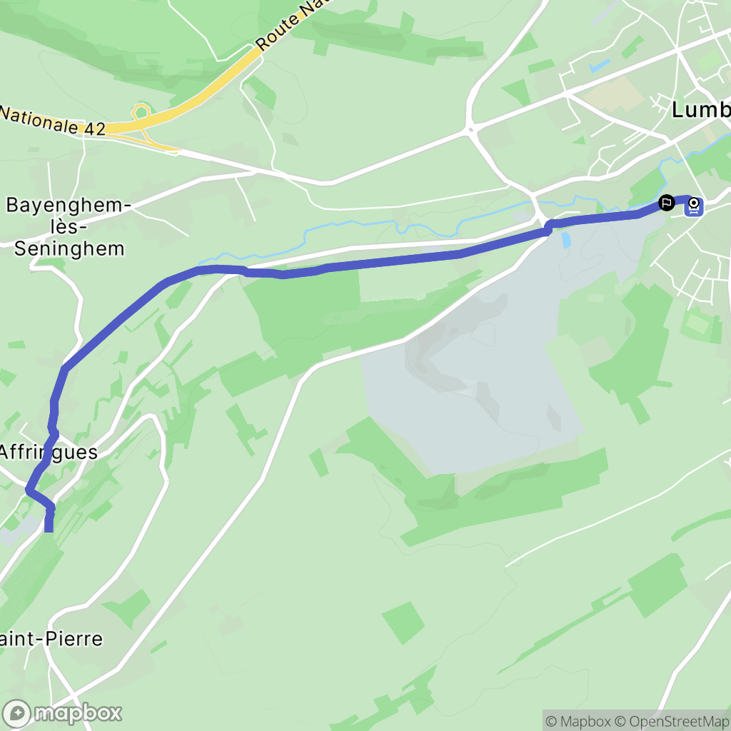 Lumbres : carte du parcours de randonnée - France