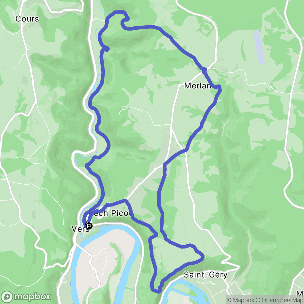 Saint Géry-Vers : carte du parcours de randonnée - France