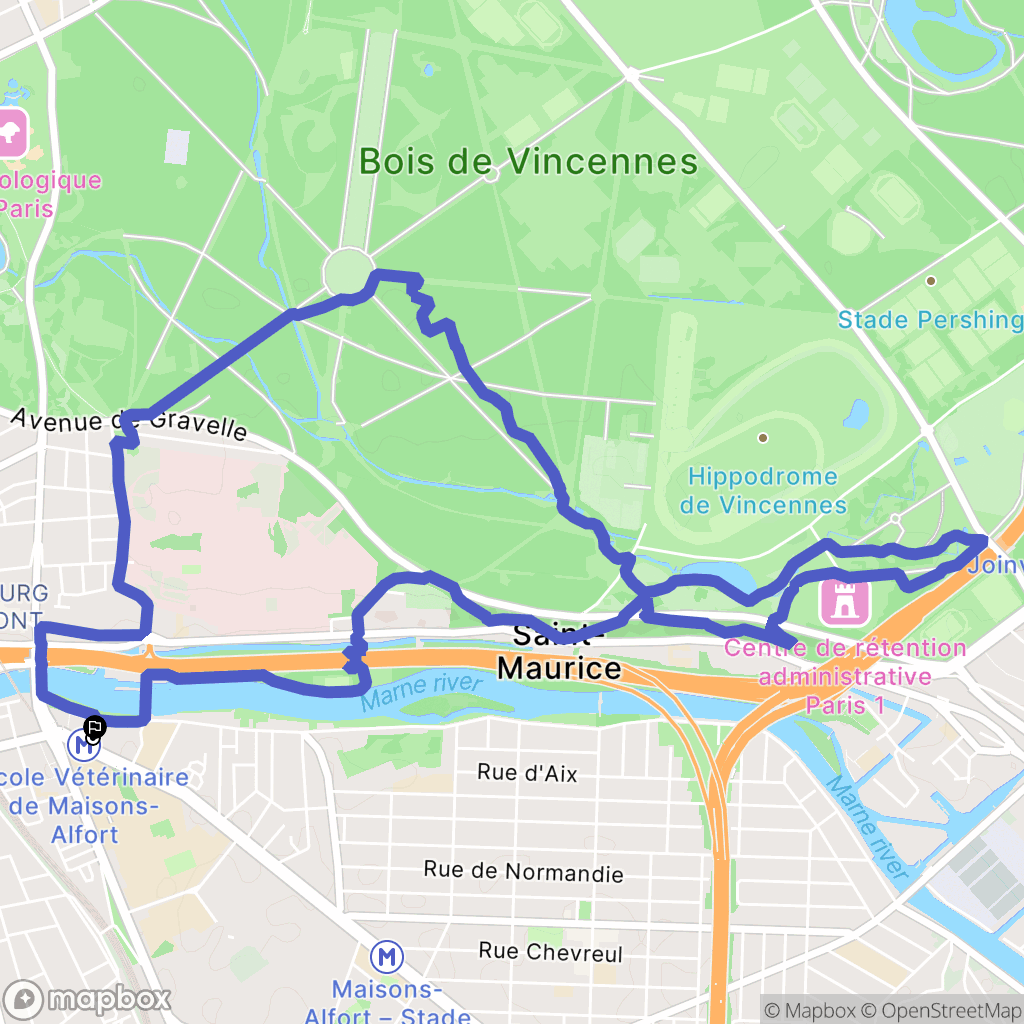 Maisons-Alfort : carte du parcours de randonnée - France