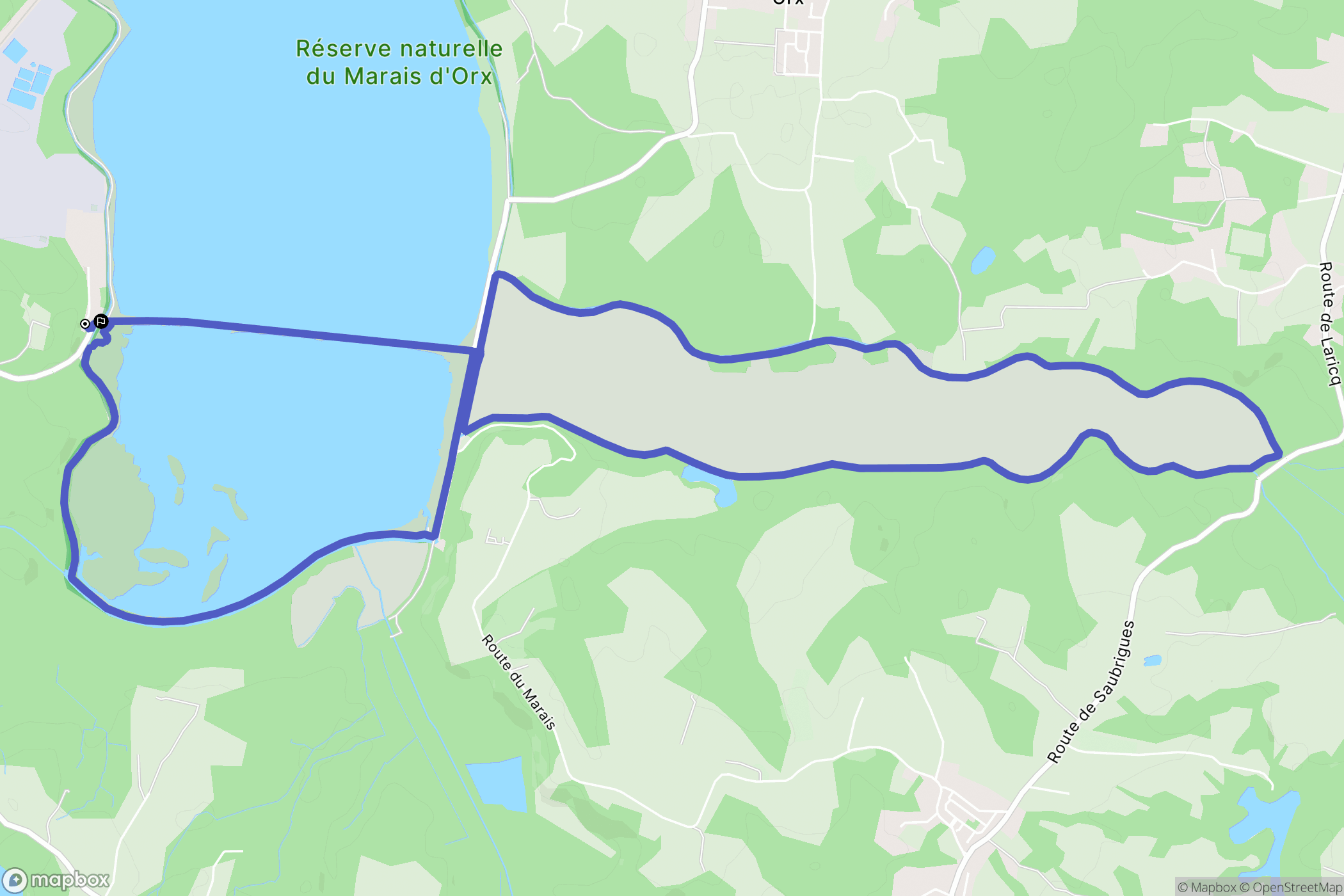 Labenne : carte du parcours de randonnée - France