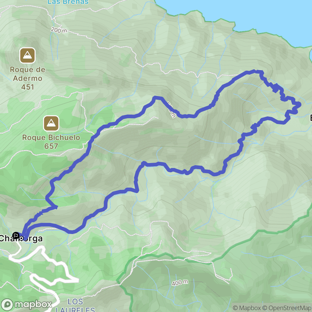 Santa Cruz de Tenerife : carte du parcours de randonnée - Spain