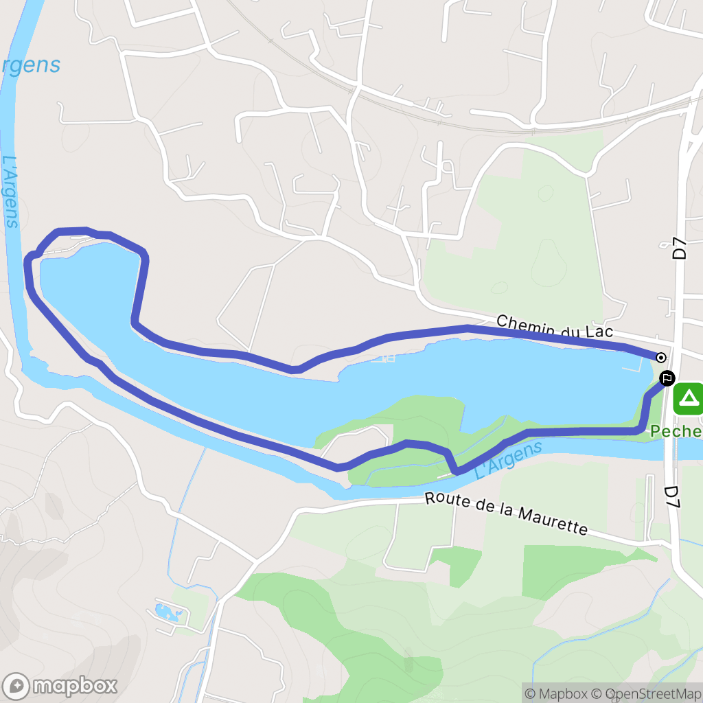 Roquebrune-sur-Argens : carte du parcours de randonnée - France