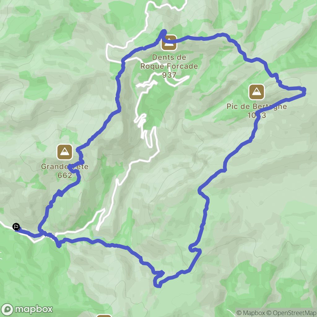 Gémenos : carte du parcours de randonnée - France