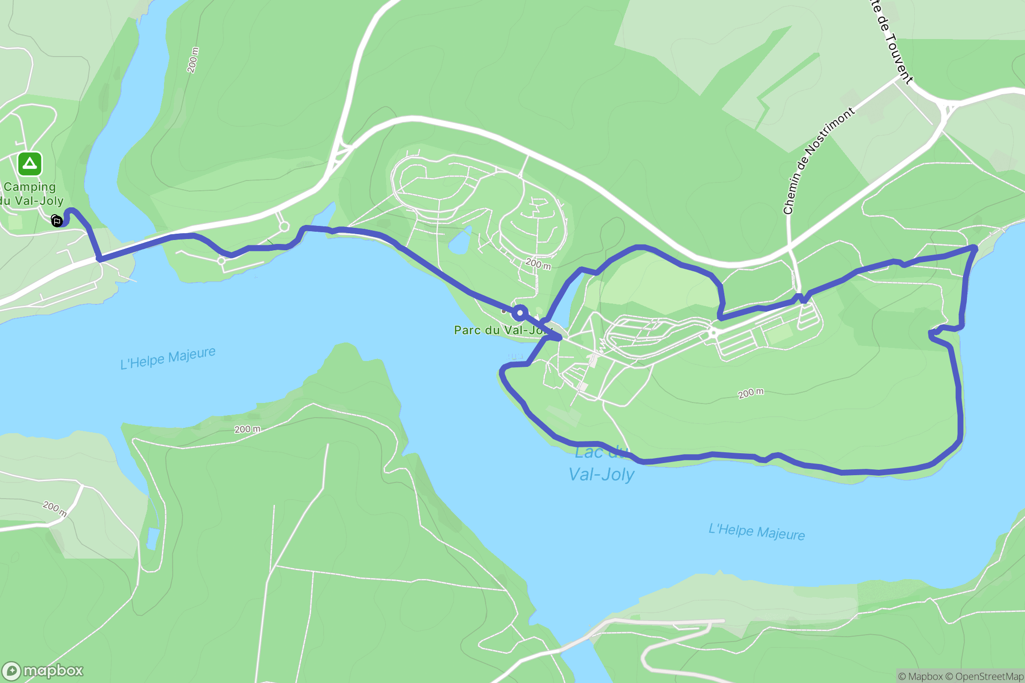 Willies : carte du parcours de randonnée - France