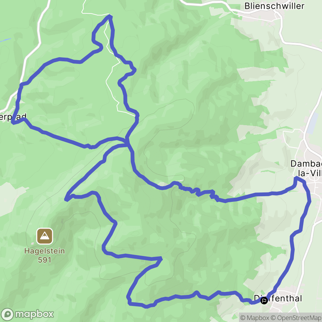 Dieffenthal : carte du parcours de randonnée - France
