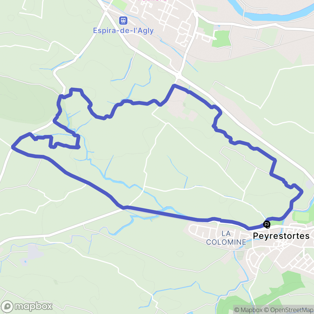 Peyrestortes : carte du parcours de randonnée - France