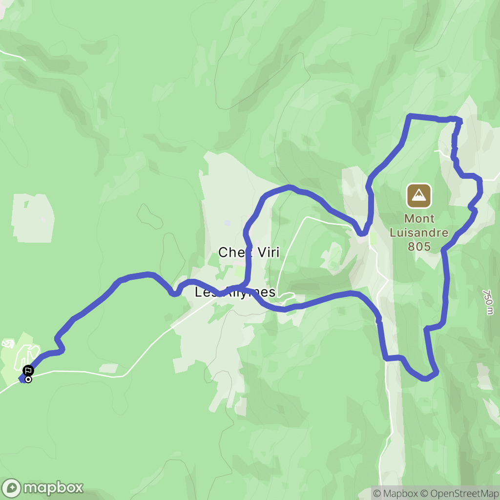 Ambérieu-en-Bugey : carte du parcours de randonnée - France