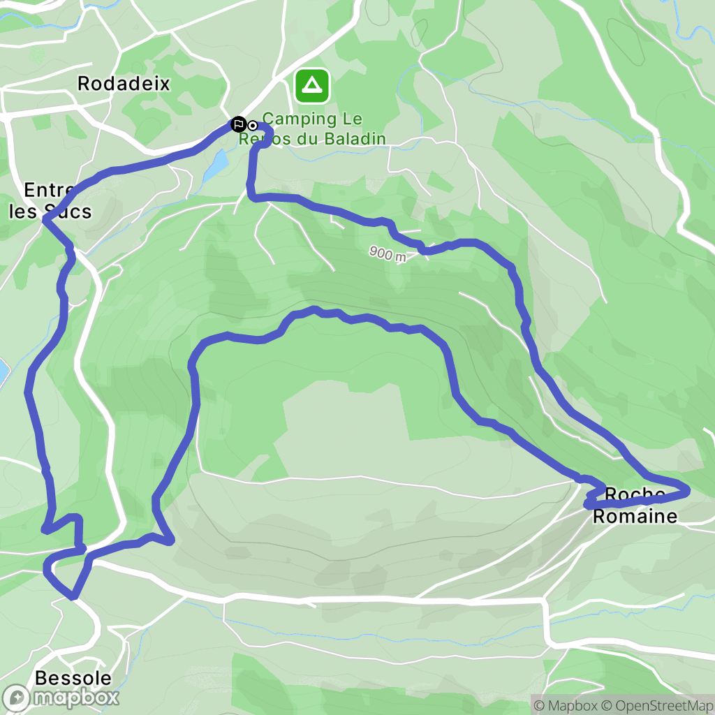 Murol : carte du parcours de randonnée - France