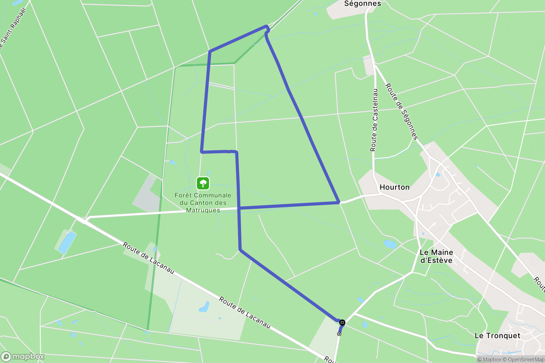 Saint-Aubin-de-Médoc : carte du parcours de randonnée - France